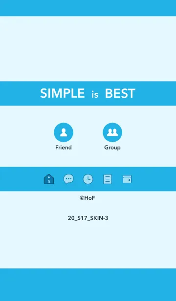 [LINE着せ替え] シンプル20 S17 ブルー4-3の画像1