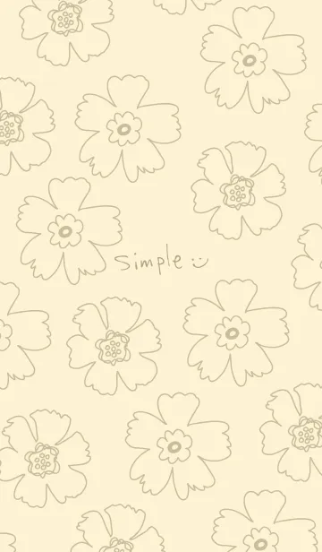 [LINE着せ替え] 線の花 イエロー3の画像1