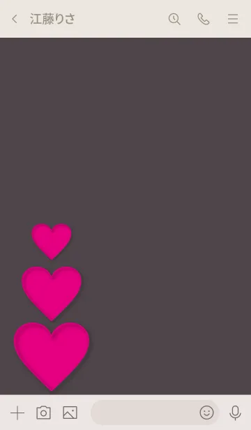 [LINE着せ替え] Simple heart plate 14.の画像3