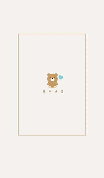 [LINE着せ替え] SIMPLE BEAR & HEART 22の画像1