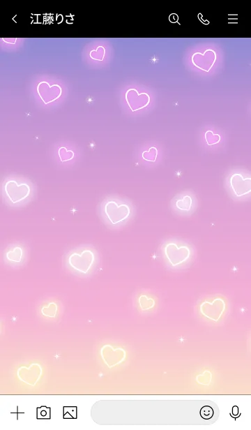 [LINE着せ替え] Glitter heart dream reの画像3