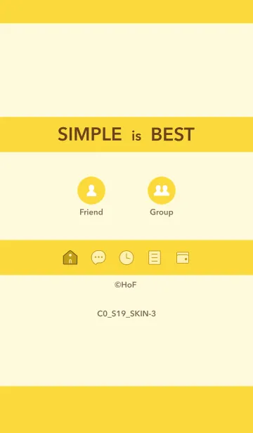 [LINE着せ替え] シンプルC0 S19 イエロー2-3の画像1