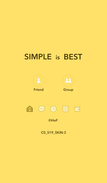 [LINE着せ替え] シンプルC0 S19 イエロー4-3の画像1