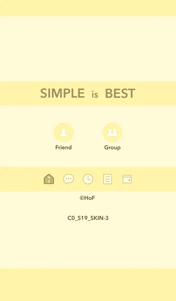[LINE着せ替え] シンプルC0 S19 イエロー5-3の画像1