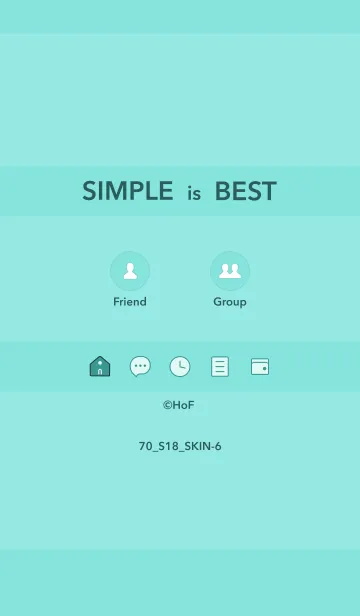 [LINE着せ替え] シンプル70 S18 グリーン9-6の画像1