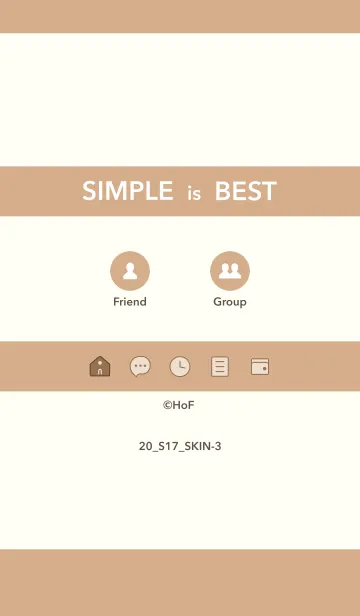 [LINE着せ替え] シンプル20 S17 ベージュ2-3の画像1