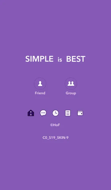 [LINE着せ替え] シンプルC0 S19 パープル1-9の画像1