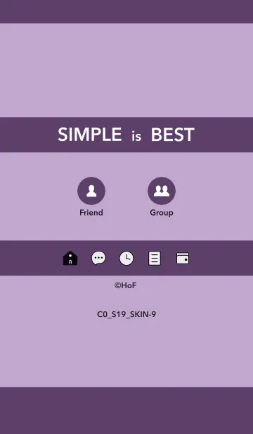 [LINE着せ替え] シンプルC0 S19 パープル5-9の画像1
