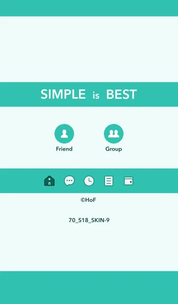 [LINE着せ替え] シンプル70 S18 グリーン8-9の画像1