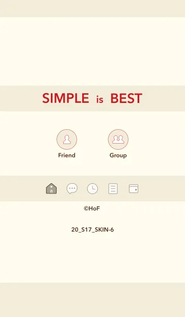 [LINE着せ替え] シンプル20 S17 ベージュ3-6の画像1