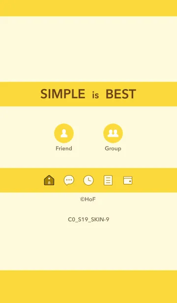[LINE着せ替え] シンプルC0 S19 イエロー2-9の画像1