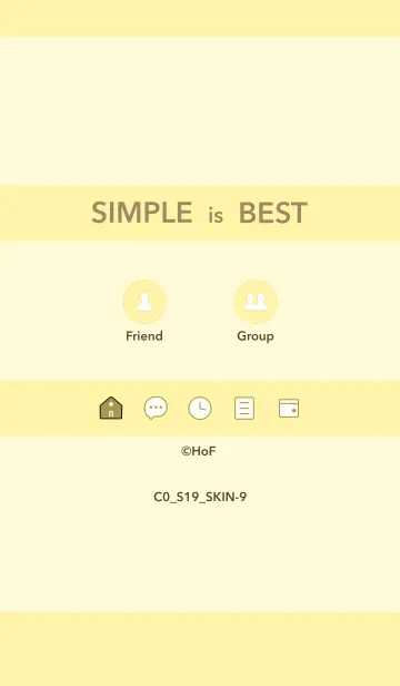 [LINE着せ替え] シンプルC0 S19 イエロー5-9の画像1