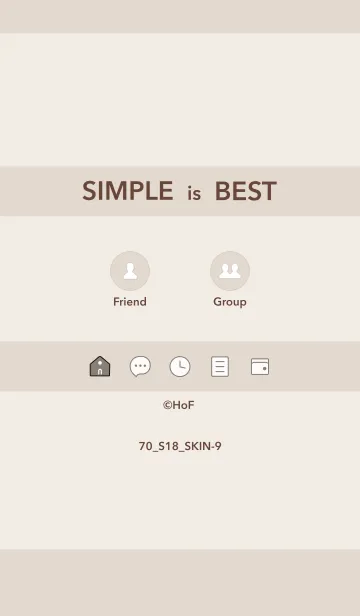 [LINE着せ替え] シンプル70 S18 ブラウン2-9の画像1