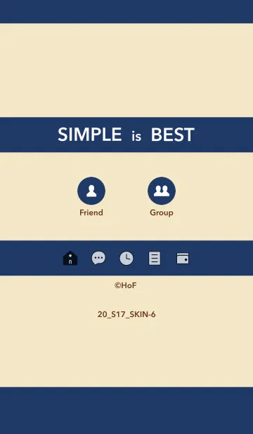 [LINE着せ替え] シンプル20 S17 ベージュ5-6の画像1