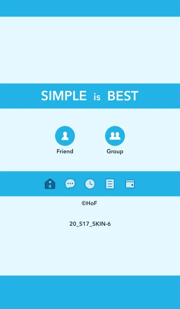 [LINE着せ替え] シンプル20 S17 ブルー4-6の画像1