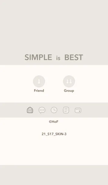 [LINE着せ替え] シンプル21 S17 ベージュ1-3の画像1