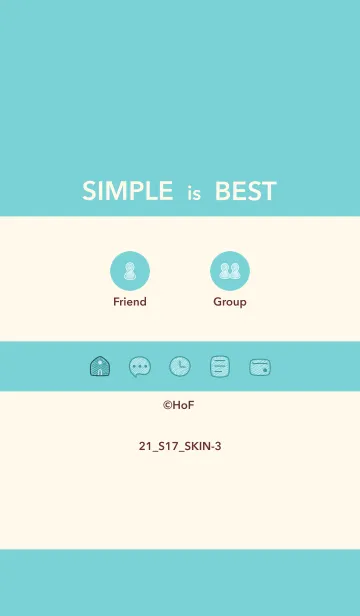 [LINE着せ替え] シンプル21 S17 ベージュ4-3の画像1