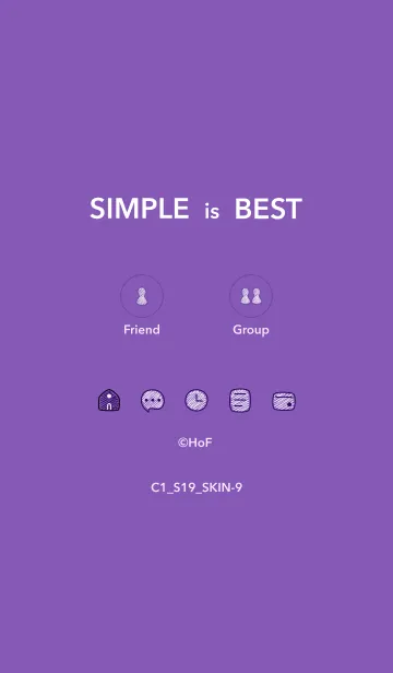 [LINE着せ替え] シンプルC1 S19 パープル1-9の画像1