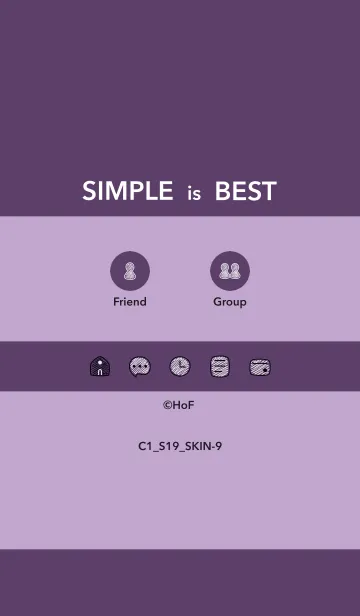 [LINE着せ替え] シンプルC1 S19 パープル5-9の画像1