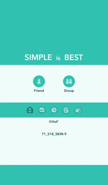[LINE着せ替え] シンプル71 S18 グリーン8-9の画像1