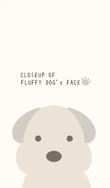 [LINE着せ替え] シンプルなもこもこ犬の着せかえの画像1