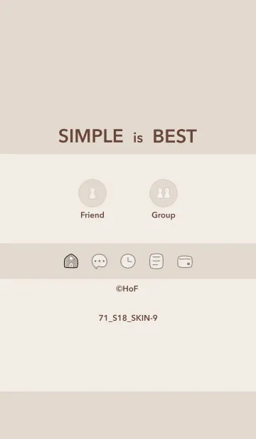 [LINE着せ替え] シンプル71 S18 ブラウン2-9の画像1