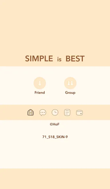 [LINE着せ替え] シンプル71 S18 ブラウン4-9の画像1