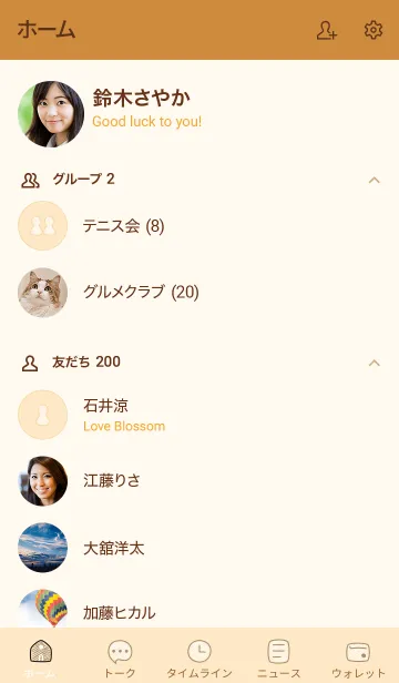 [LINE着せ替え] シンプル71 S18 ブラウン4-9の画像2