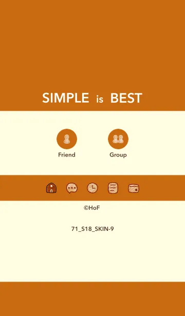 [LINE着せ替え] シンプル71 S18 ブラウン5-9の画像1