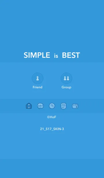 [LINE着せ替え] シンプル21 S17 ブルー1-3の画像1