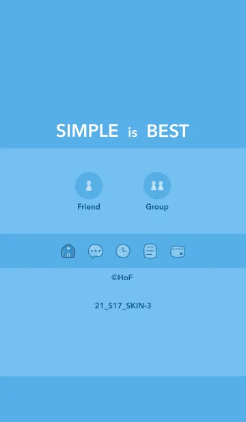 [LINE着せ替え] シンプル21 S17 ブルー5-3の画像1