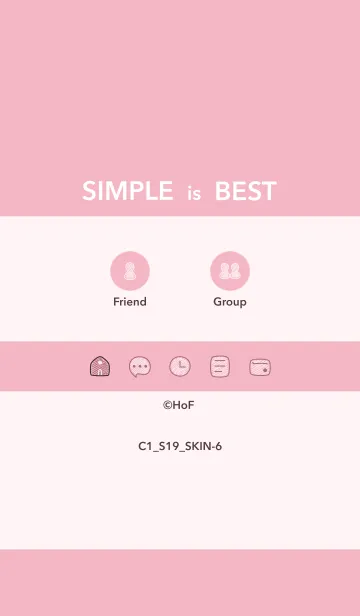 [LINE着せ替え] シンプルC1 S19 ピンク5-6の画像1
