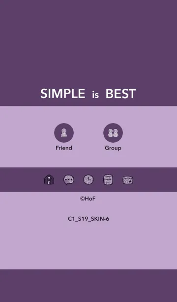 [LINE着せ替え] シンプルC1 S19 パープル5-6の画像1