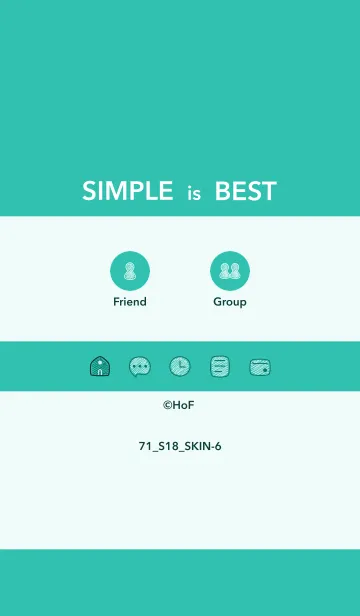 [LINE着せ替え] シンプル71 S18 グリーン8-6の画像1