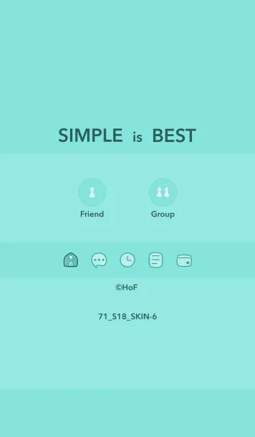 [LINE着せ替え] シンプル71 S18 グリーン9-6の画像1