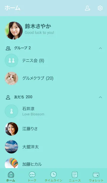 [LINE着せ替え] シンプル71 S18 グリーン9-6の画像2