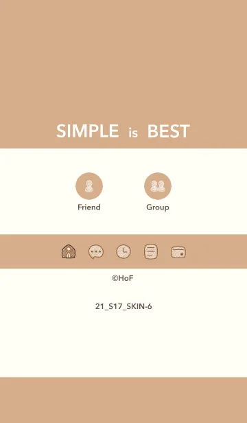 [LINE着せ替え] シンプル21 S17 ベージュ2-6の画像1