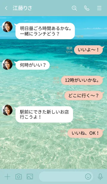 [LINE着せ替え] - EMERALD SEA - HAWAII MEKYM 9の画像4