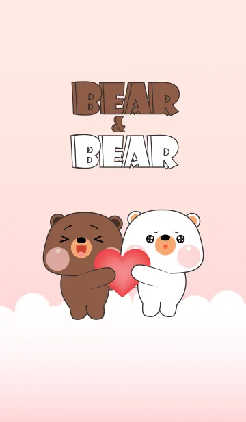 [LINE着せ替え] Bear & White Bear With Love Theme (JP)の画像1