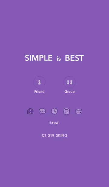 [LINE着せ替え] シンプルC1 S19 パープル1-3の画像1