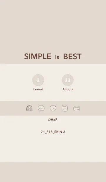 [LINE着せ替え] シンプル71 S18 ブラウン2-3の画像1