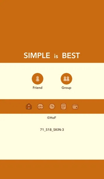 [LINE着せ替え] シンプル71 S18 ブラウン5-3の画像1