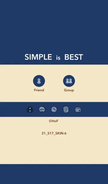 [LINE着せ替え] シンプル21 S17 ベージュ5-6の画像1