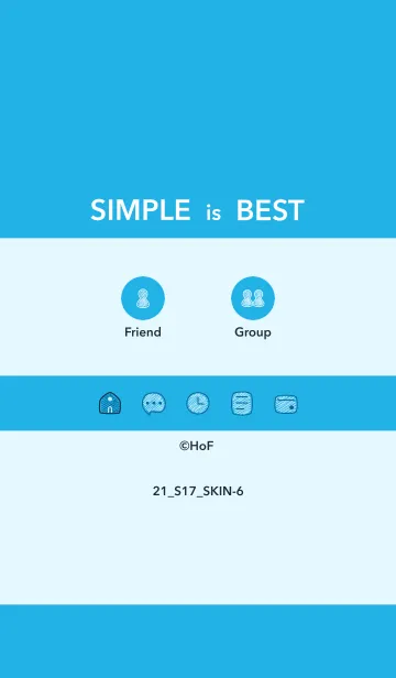 [LINE着せ替え] シンプル21 S17 ブルー4-6の画像1