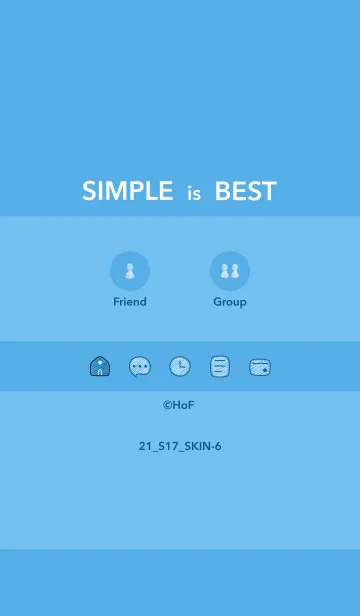 [LINE着せ替え] シンプル21 S17 ブルー5-6の画像1