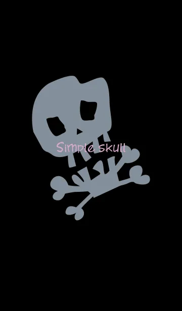 [LINE着せ替え] Simple skull 7.の画像1