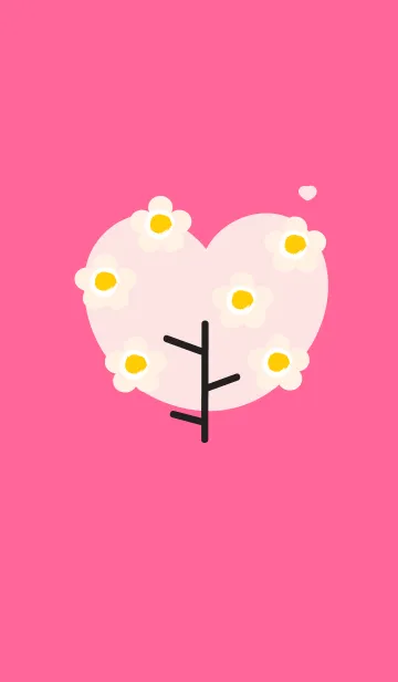 [LINE着せ替え] Lovey heart tree with lovely flower 64の画像1