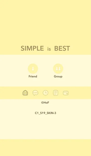 [LINE着せ替え] シンプルC1 S19 イエロー5-3の画像1