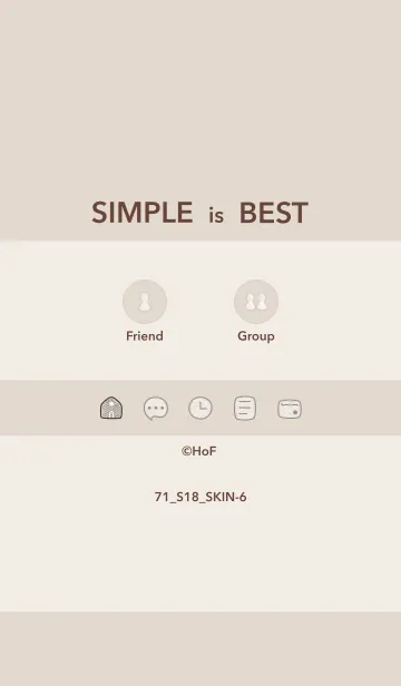 [LINE着せ替え] シンプル71 S18 ブラウン2-6の画像1