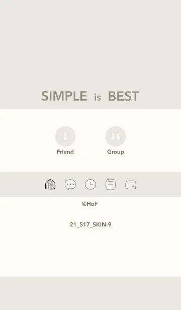 [LINE着せ替え] シンプル21 S17 ベージュ1-9の画像1